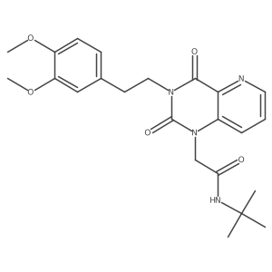 N-(tert-butyl)-2-(3-(3,4-dimethoxyphenethyl)-2,4-dioxo-3,4-dihydropyrido[3,2-d]pyrimidin-1(2H)-yl)acetamide结构式
