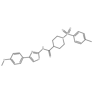 N-(4-(4-methoxyphenyl)thiazol-2-yl)-1-tosylpiperidine-4-carboxamide Structure