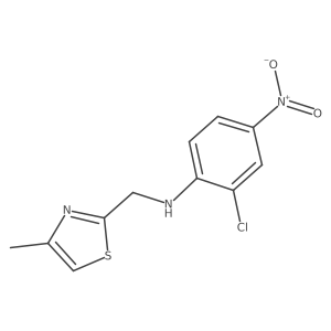 2-Chloro-N-((4-methylthiazol-2-yl)methyl)-4-nitroaniline结构式