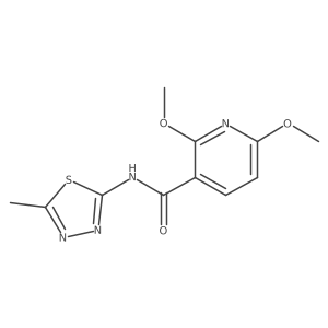 2,6-dimethoxy-N-(5-methyl-1,3,4-thiadiazol-2-yl)nicotinamide Structure