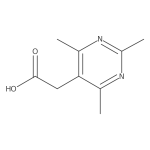2,4,6-Trimethyl-5-pyrimidineacetic acid Structure