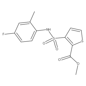 Methyl 3-[(4-fluoro-2-methylphenyl)sulfamoyl]thiophene-2-carboxylate Structure