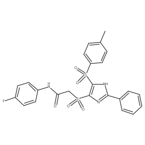 N-(4-Fluorophenyl)-2-((2-phenyl-4-tosyl-1H-imidazol-5-yl)sulfonyl)acetamide结构式