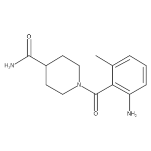 1-(2-Amino-6-methylbenzoyl)piperidine-4-carboxamide结构式