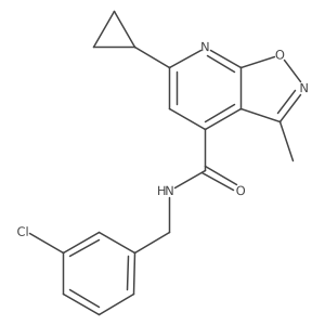 N-(3-chlorobenzyl)-6-cyclopropyl-3-methylisoxazolo[5,4-b]pyridine-4-carboxamide Structure