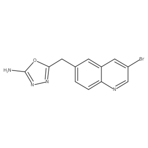 5-(3-Bromo-quinolin-6-ylmethyl)-[1,3,4]oxadiazol-2-ylamine结构式