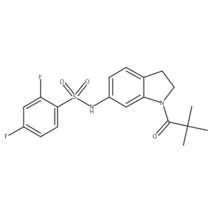 2,4-difluoro-N-(1-pivaloylindolin-6-yl)benzenesulfonamide Structure