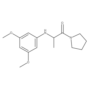 2-[(3,5-Dimethoxyphenyl)amino]-1-(pyrrolidin-1-yl)propan-1-one结构式