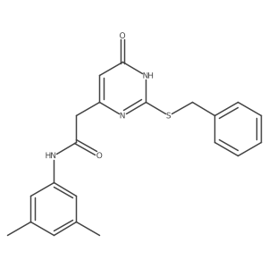 2-(2-(benzylthio)-6-oxo-1,6-dihydropyrimidin-4-yl)-N-(3,5-dimethylphenyl)acetamide结构式