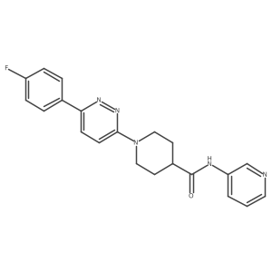 O=C(Nc1cccnc1)C1CCN(c2ccc(-c3ccc(F)cc3)nn2)CC1结构式