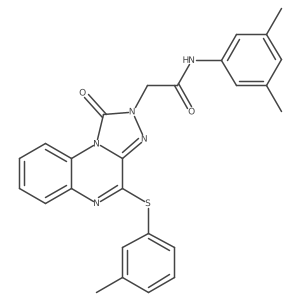 N-(3,5-dimethylphenyl)-2-{4-[(3-methylphenyl)sulfanyl]-1-oxo-1H,2H-[1,2,4]triazolo[4,3-a]quinoxalin-2-yl}acetamide结构式