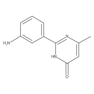 2-(3-Aminophenyl)-6-methyl-3,4-dihydropyrimidin-4-one结构式