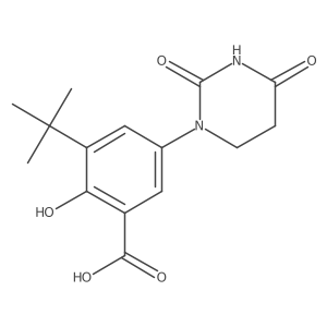 3-Tert-butyl-5-(2,4-dioxohexahydropyrimidin-1-yl)-2-hydroxy-benzoic acid结构式