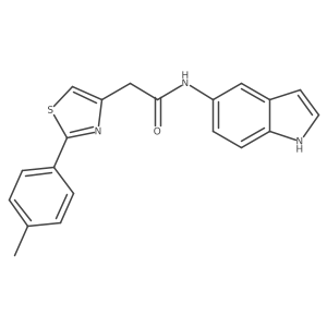 N-(1H-indol-5-yl)-2-[2-(4-methylphenyl)-1,3-thiazol-4-yl]acetamide Structure