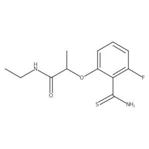 2-(2-carbamothioyl-3-fluoro-phenoxy)-N-ethyl-propanamide结构式