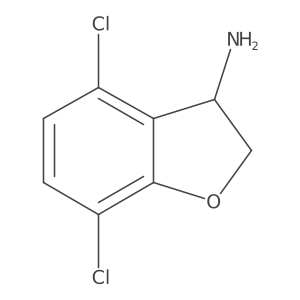 (R)-4,7-Dichloro-2,3-dihydrobenzofuran-3-amine结构式