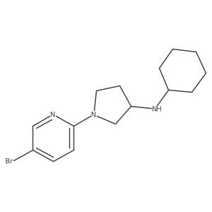 1-(5-bromo-2-pyridinyl)-N-cyclohexyl-3-pyrrolidinamine Structure