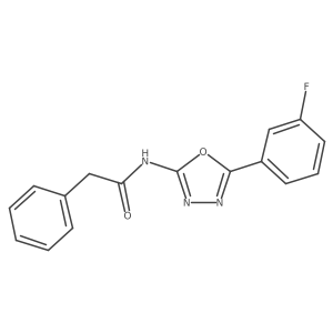 N-(5-(3-fluorophenyl)-1,3,4-oxadiazol-2-yl)-2-phenylacetamide Structure