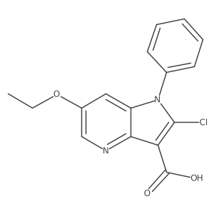 2-Chloro-6-ethoxy-1-phenylpyrrolo[3,2-b]pyridine-3-carboxylic acid Structure