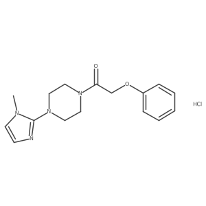 1-(4-(1-methyl-1H-imidazol-2-yl)piperazin-1-yl)-2-phenoxyethanone hydrochloride Structure