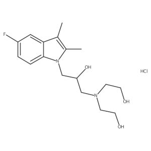 1-[bis(2-hydroxyethyl)amino]-3-(5-fluoro-2,3-dimethyl-1H-indol-1-yl)propan-2-ol hydrochloride Structure