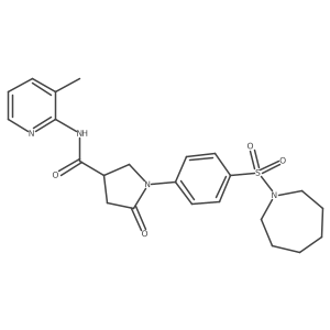 1-[4-(azepan-1-ylsulfonyl)phenyl]-N-(3-methylpyridin-2-yl)-5-oxopyrrolidine-3-carboxamide Structure