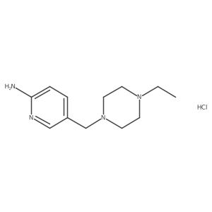 5-((4-Ethylpiperazin-1-yl)methyl)pyridin-2-amine hydrochloride结构式