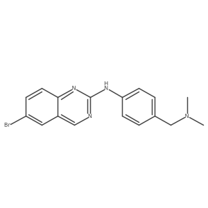 6-bromo-N-[4-[(dimethylamino)methyl]phenyl]quinazolin-2-amine Structure