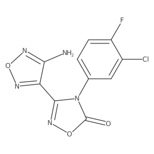 3-(4-Amino-1,2,5-oxadiazol-3-yl)-4-(3-chloro-4-fluorophenyl)-1,2,4-oxadiazol-5(4H)-one Structure
