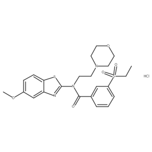 3-(ethylsulfonyl)-N-(5-methoxybenzo[d]thiazol-2-yl)-N-(2-morpholinoethyl)benzamide hydrochloride结构式