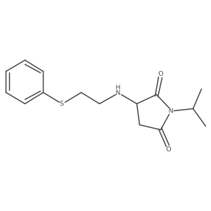 1-(1-Methylethyl)-3-[[2-(phenylthio)ethyl]amino]-2,5-pyrrolidinedione Structure