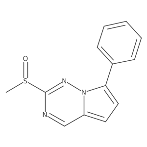 2-(Methylsulfinyl)-7-phenylpyrrolo[2,1-f][1,2,4]triazine结构式
