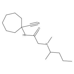 N-(1-cyanocycloheptyl)-2-[methyl(pentan-2-yl)amino]acetamide结构式