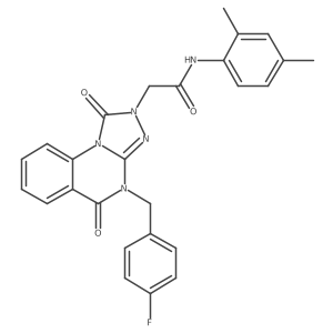 N-(2,4-dimethylphenyl)-2-(4-(4-fluorobenzyl)-1,5-dioxo-4,5-dihydro-[1,2,4]triazolo[4,3-a]quinazolin-2(1H)-yl)acetamide结构式