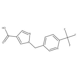 1-[[6-(Trifluoromethyl)-3-pyridinyl]methyl]-1H-pyrazole-4-carboxylic acid结构式