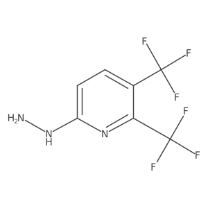 (5,6-Bis-trifluoromethyl-pyridin-2-yl)-hydrazine Structure