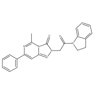 2-[2-(2,3-dihydro-1H-indol-1-yl)-2-oxoethyl]-5-methyl-7-phenyl[1,2,4]triazolo[4,3-c]pyrimidin-3(2H)-one Structure