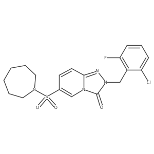 6-(azepan-1-ylsulfonyl)-2-(2-chloro-6-fluorobenzyl)-[1,2,4]triazolo[4,3-a]pyridin-3(2H)-one Structure