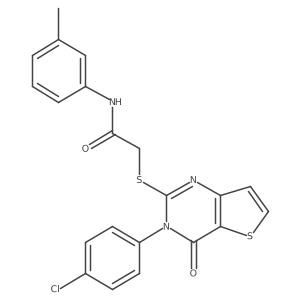 2-{[3-(4-chlorophenyl)-4-oxo-3,4-dihydrothieno[3,2-d]pyrimidin-2-yl]sulfanyl}-N-(3-methylphenyl)acetamide Structure