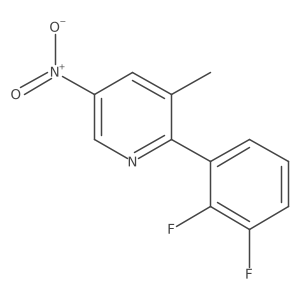 2-(2,3-Difluorophenyl)-3-methyl-5-nitropyridine Structure