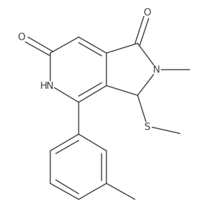 2-Methyl-3-(methylthio)-4-(m-tolyl)-2,3-dihydro-1H-pyrrolo[3,4-c]pyridine-1,6(5H)-dione结构式