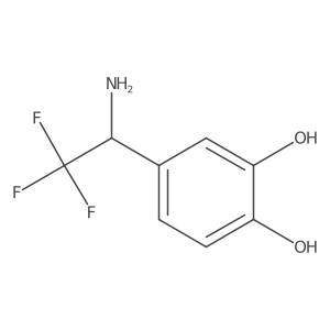 4-(1-Amino-2,2,2-trifluoroethyl)benzene-1,2-diol结构式