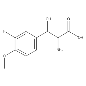 2-Amino-3-(3-fluoro-4-methoxyphenyl)-3-hydroxypropanoic acid结构式