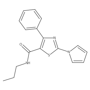 4-phenyl-N-propyl-2-(1H-pyrrol-1-yl)-1,3-thiazole-5-carboxamide Structure