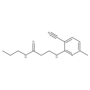 3-((3-Cyano-6-methylpyridin-2-yl)amino)-N-propylpropanamide结构式