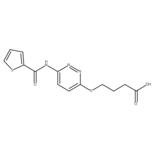 4-((6-(Thiophene-2-carboxamido)pyridazin-3-yl)thio)butanoic acid Structure