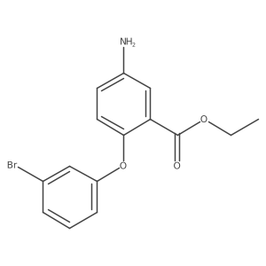 Benzoic acid, 5-amino-2-(3-bromophenoxy)-, ethyl ester结构式