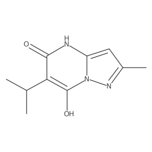7-hydroxy-2-methyl-6-(propan-2-yl)-4H,5H-pyrazolo[1,5-a]pyrimidin-5-one结构式