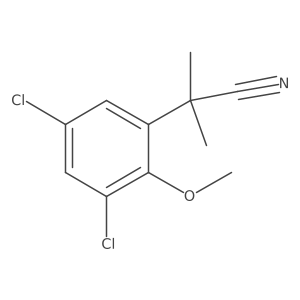 2-(3,5-Dichloro-2-methoxyphenyl)-2-methylpropanenitrile Structure