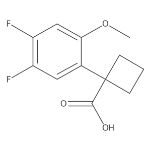 1-(4,5-Difluoro-2-methoxyphenyl)cyclobutane-1-carboxylic acid结构式